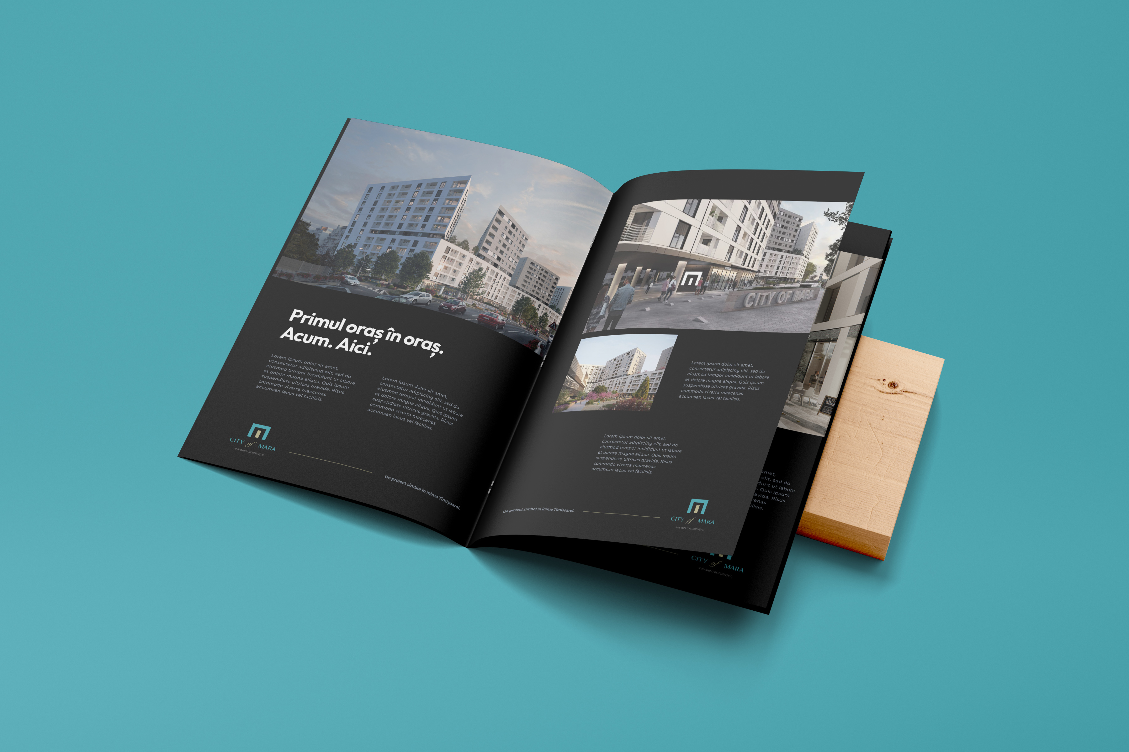 Imagine brand City of Mara Timișoara — materiale marketing realizate de Invento Arad