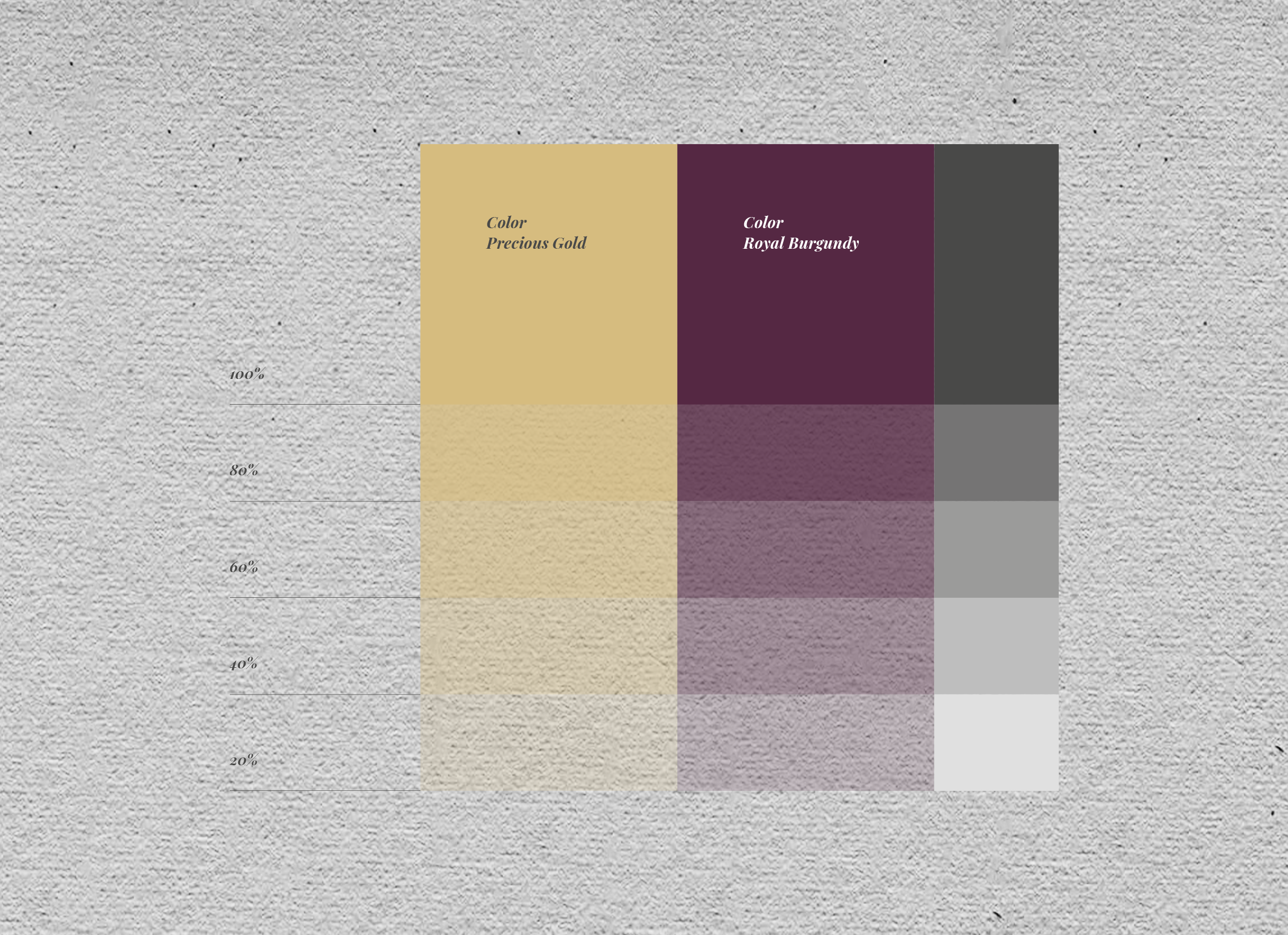 Gamă cromatică Domeniul Lupaș — bordeaux profund și auriu cald, identitate vizuală Invento