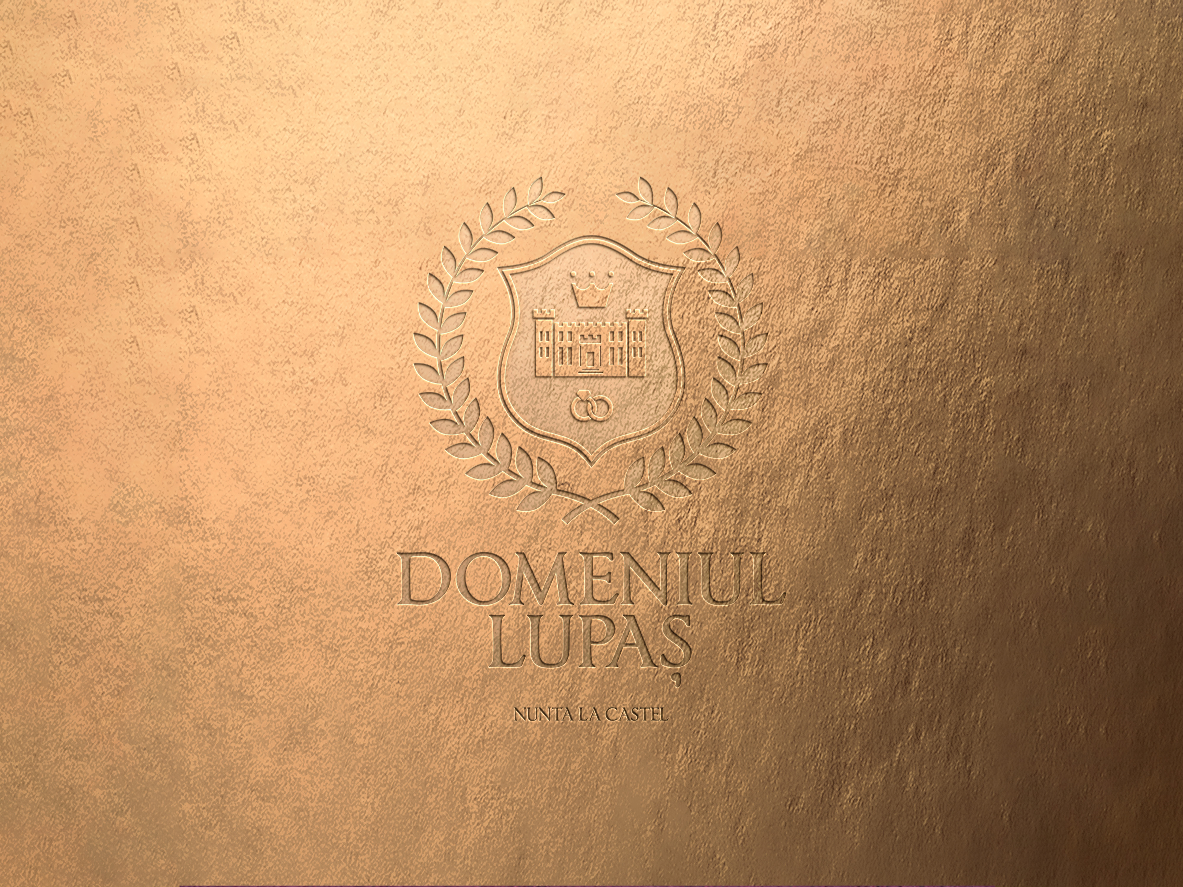 Logo auriu Domeniul Lupaș — varianta gold, design Invento Arad